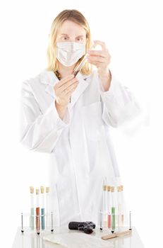 Person working in pharmaceutical laboratory
