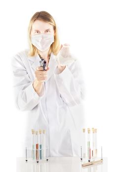 Person working in pharmaceutical laboratory