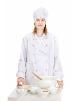 Woman baking cookies for Christmas