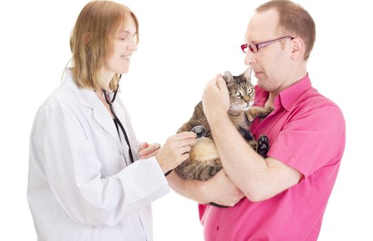 Person at veterinary physician