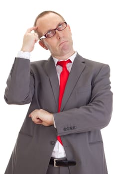 Businessman thinking about something