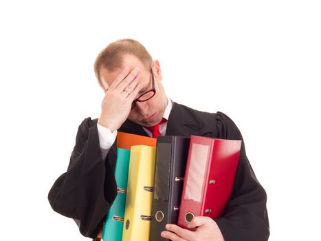 Lawyer with a lot of work