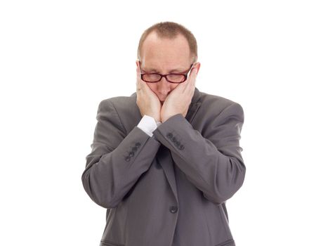 Exhausted businessman