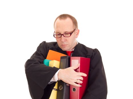 Lawyer with a lot of work