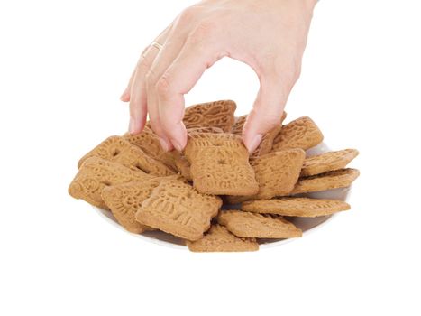 Person eating delicate speculoos
