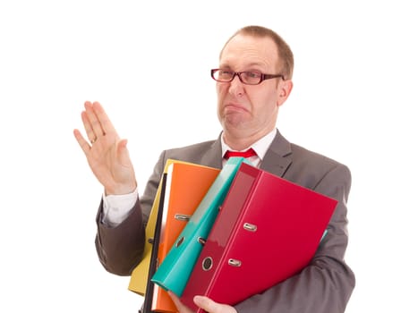 Businessman with ring binder