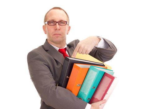 Businessman with ring binder
