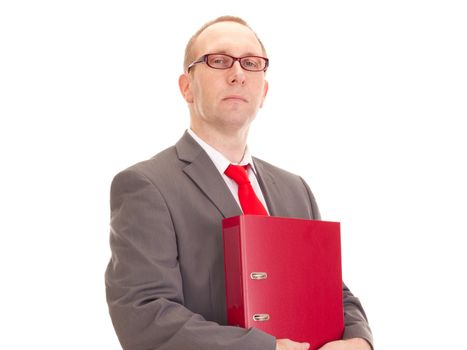 Businessman with ring binder