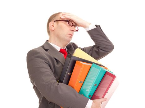 Businessman with ring binder