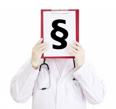 Medical doctor with clipboard