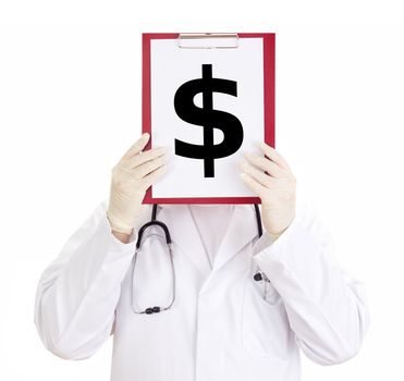 Medical doctor with clipboard