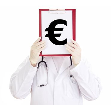 Medical doctor with clipboard