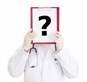 Medical doctor with clipboard