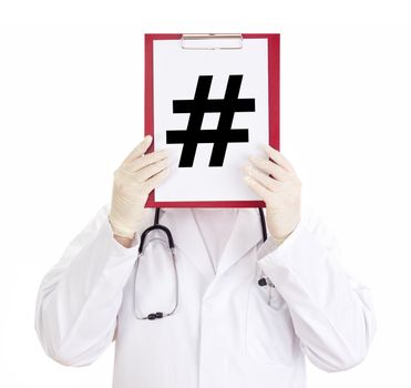 Medical doctor with clipboard