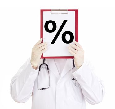 Medical doctor with clipboard