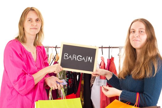 People on shopping tour: bargain