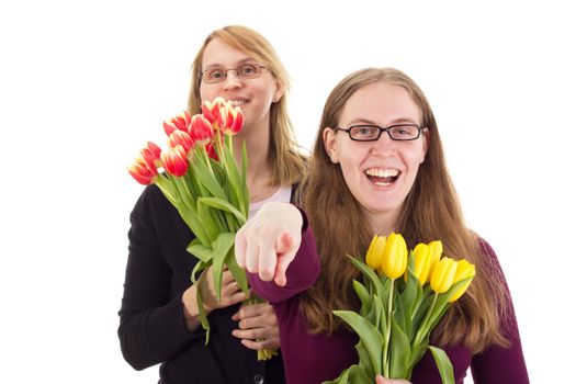 Women with tulips