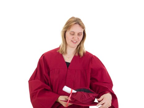 Female student with degree