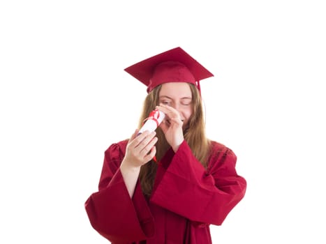 Female student with degree