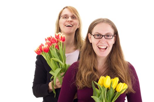 Women with tulips