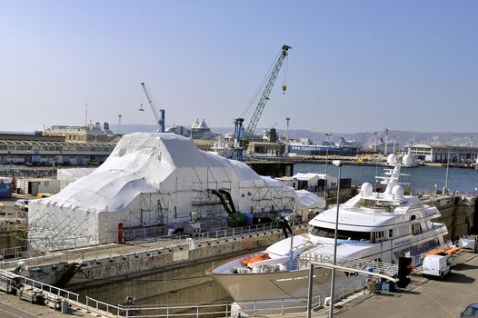 shipyard of Marseille specialized in the private yachts
