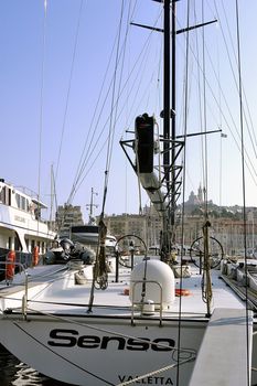 Boat in the old port of Marseilles