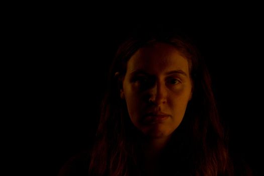 Woman in the darkness