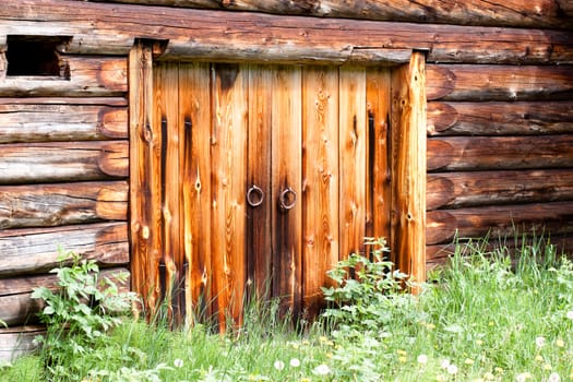 A traditional wooden gate in a house
