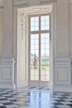 View of Galleria di Diana in Venaria Royal Palace, close to Torino, Piemonte region