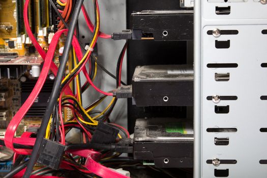 Inside PC , Block of hard drives