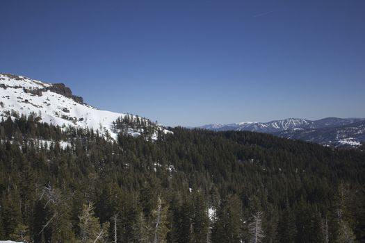 The Sierra Nevadas in the winter at Castle peak.