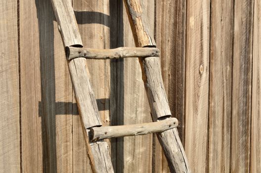 Handmade ladder constructed as a replica from the 1700s