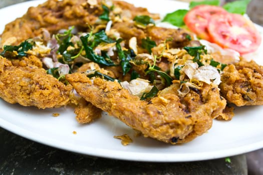 Chicken with garlic and pepper