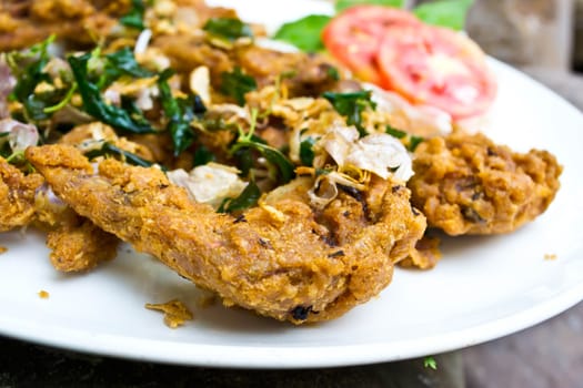 Chicken with garlic and pepper