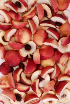 Group of white peaches for background