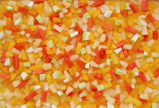 Group of mixed fruit slices for background