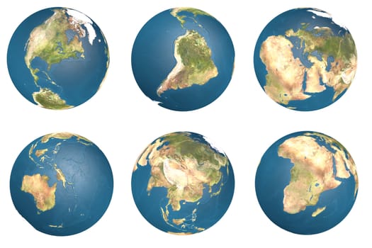 3d Earth globe with clipping path.  Element of this image furnished by NASA.