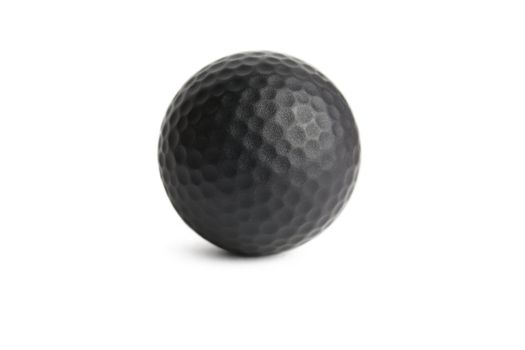 Black golf ball (isolated)