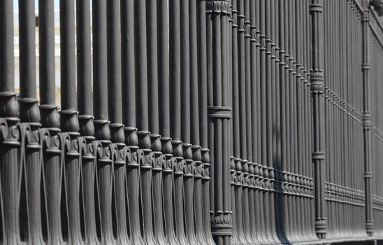 old cast iron fence in London