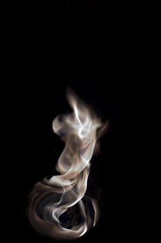 fire with a black background, abstract background.