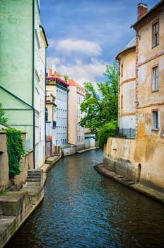 Water canal in Prague, Czech Republic, Europe