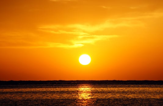 Sunrise over the Red sea egyptian coast