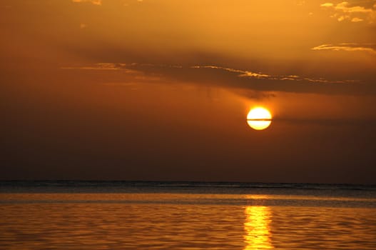 Sunrise over the Red sea egyptian coast