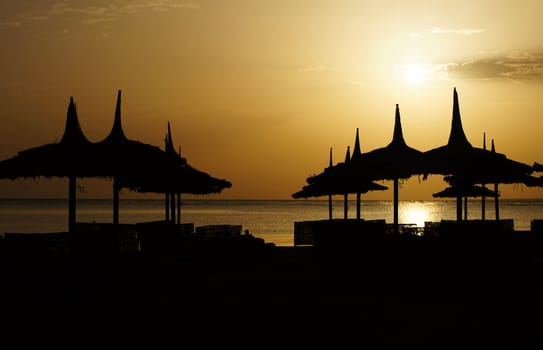 Sunrise over the Red sea egyptian coast