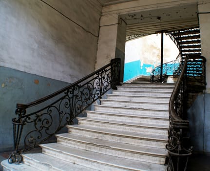 Old staircase in Tbilisi houses of 18-19 centuries, Republic of Georgia