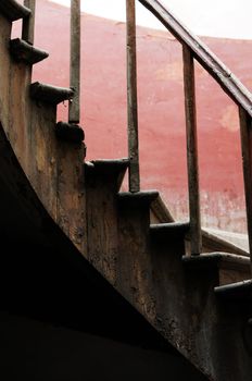 Old staircase in Tbilisi houses of 18-19 centuries, Republic of Georgia