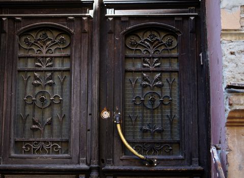 Art-Nouveau facade in Tbilisi Old town, Republic of Georgia