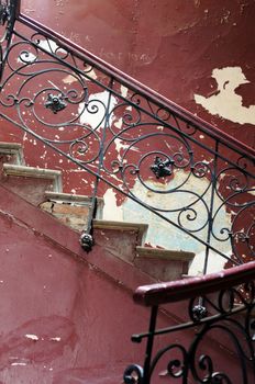 Old staircase in Tbilisi houses of 18-19 centuries, Republic of Georgia