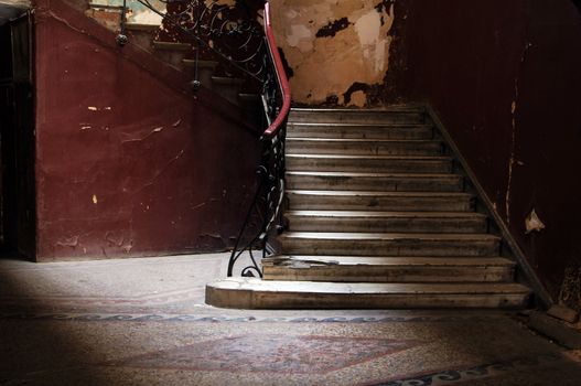 Old staircase in Tbilisi houses of 18-19 centuries, Republic of Georgia