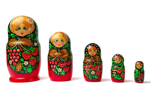 Russian toys  Nesting Dolls also known as Babushka or Matreshka